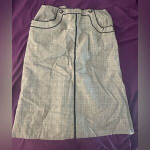 Harve Benard Black and White Plaid Skirt